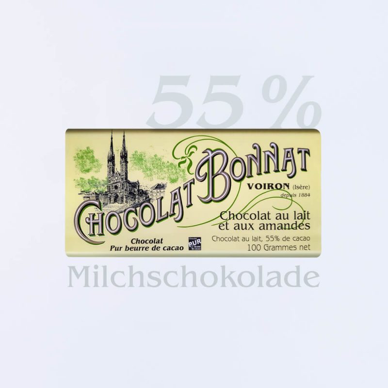 Bonnat Milchschokolade mit Mandeln 55 %