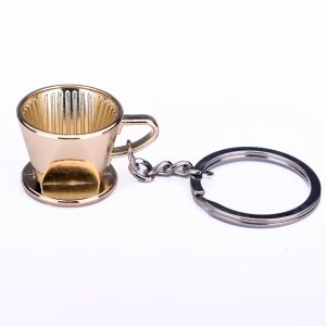 Schluesselanhaenger Kaffeefilter gold
